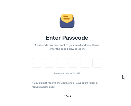 Instant login flow after entering verification code
