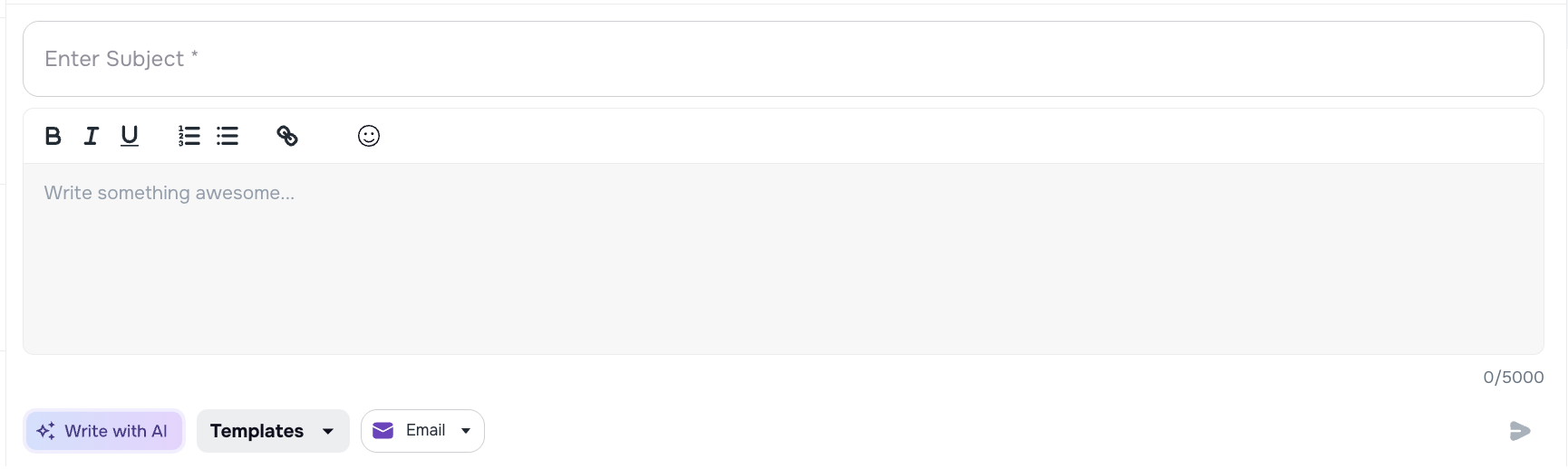 Message Template option in Messenger for In-App, Email, and SMS