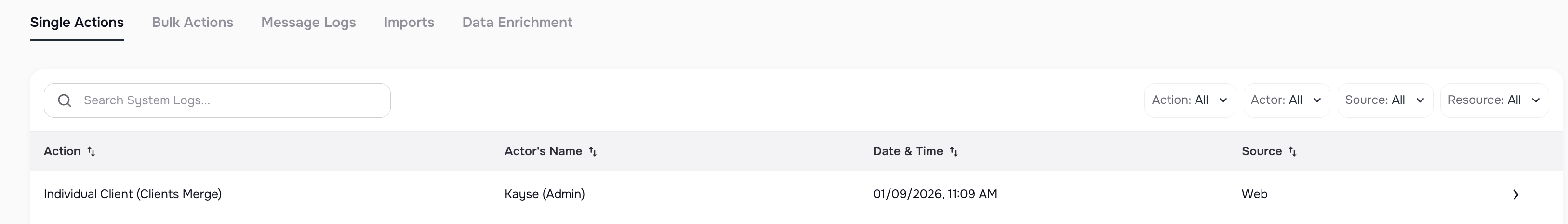 Human-readable contact merge audit history in Audit Log