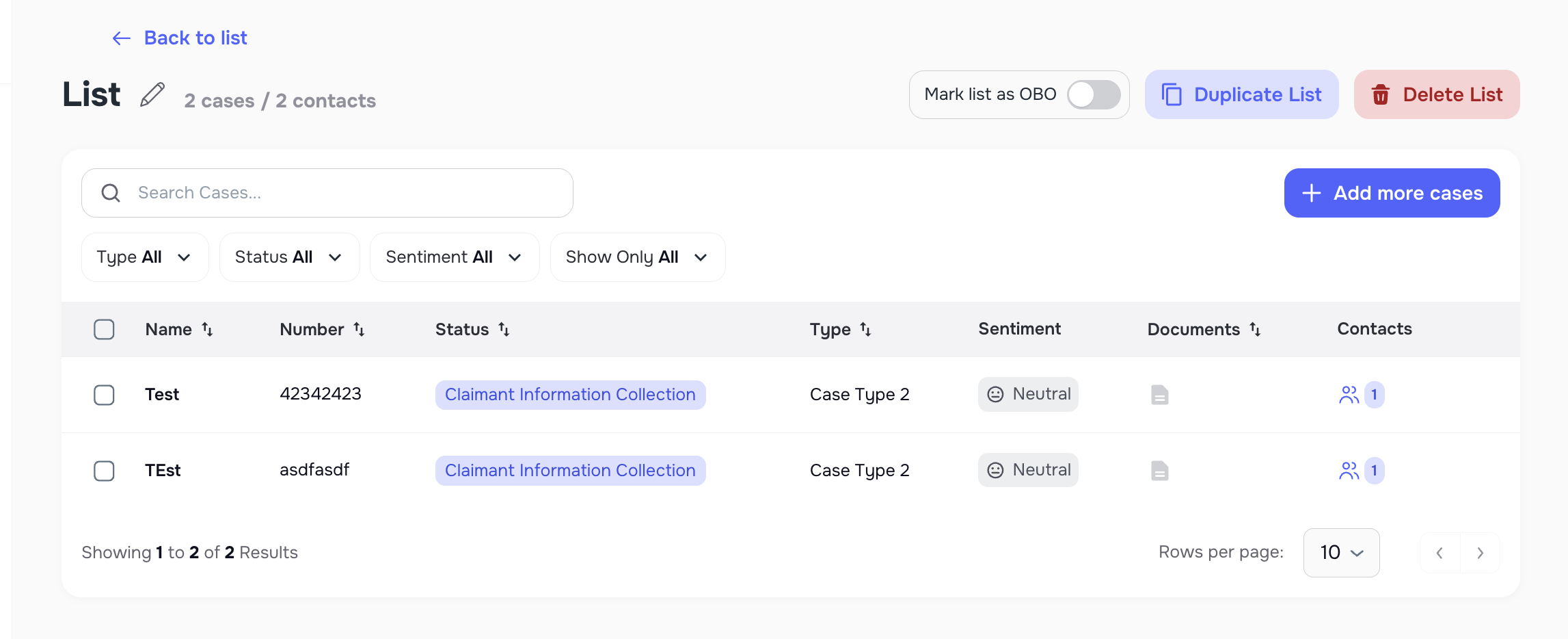 Duplicate Lists option in three-dot menu