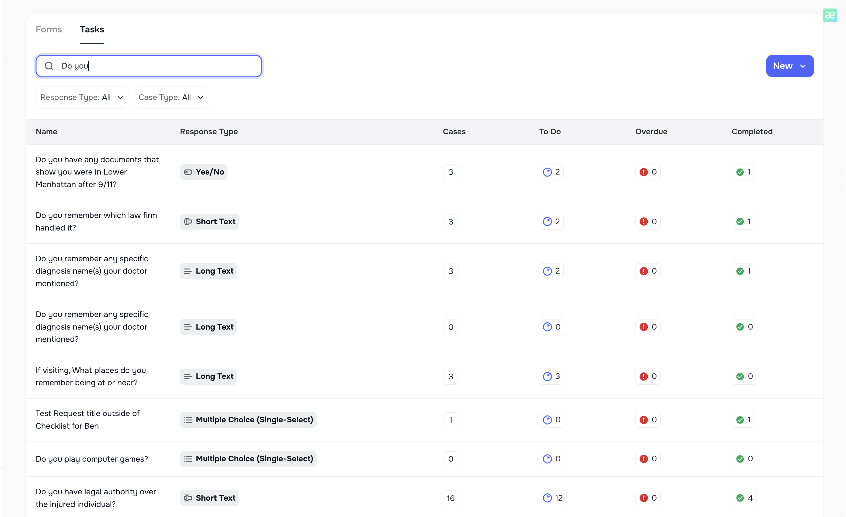 Task Library with search, filters, and usage stats