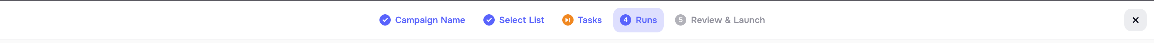 Skip Tasks mode for campaigns without forms